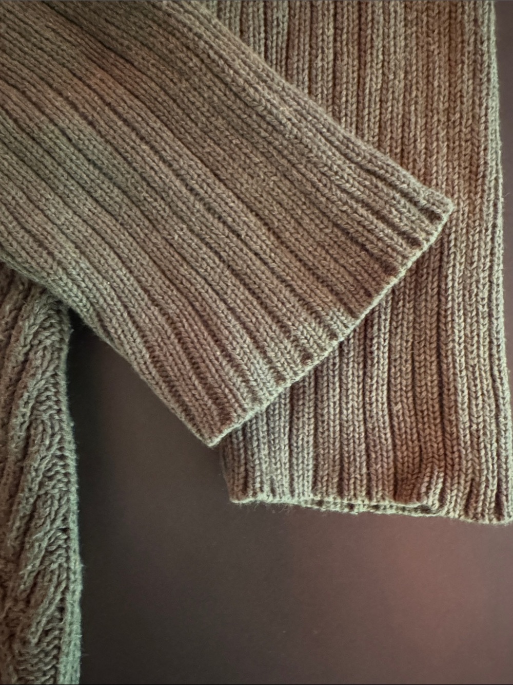 CAbi Olive Ribbed Button-Up Cardigan - Picture 4 of 7